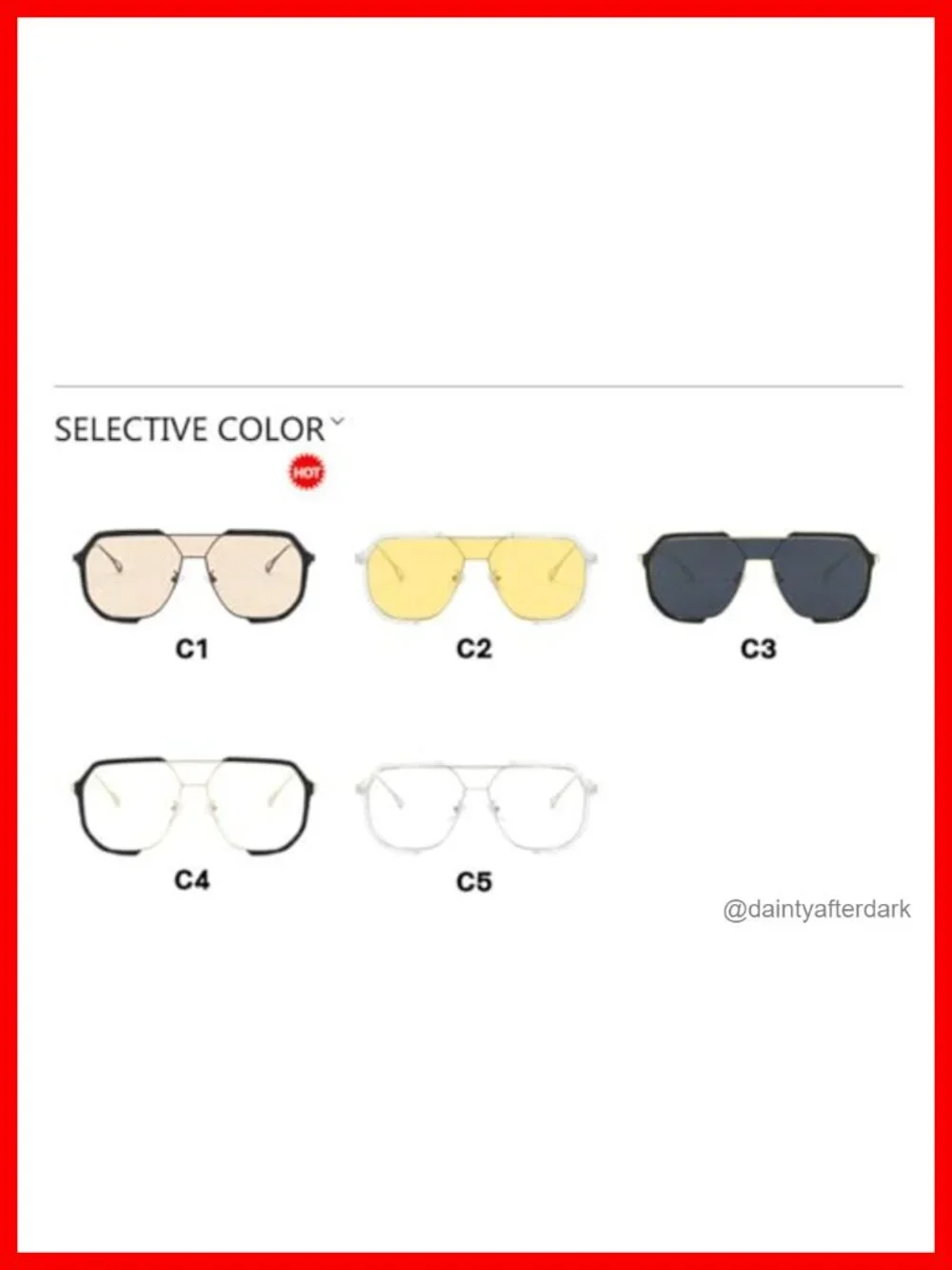 Oversized Square Sunglasses Retro Punk UV400 Shield Eyewear for Men Women